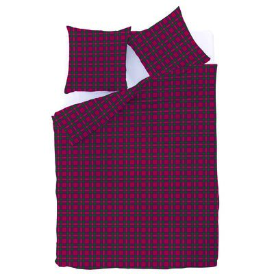 Pościel Winter Time czerwona krata