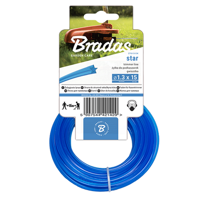Bradas Żyłka TRIMMER, gwiazda, 3,0 mm x 15 m, karta