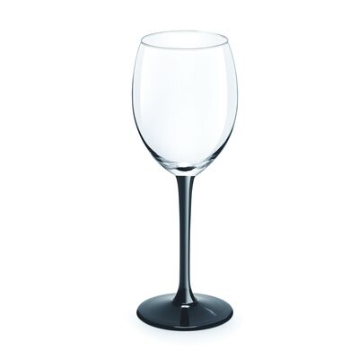 Kieliszek wino białe 250 ml czarna nóżka