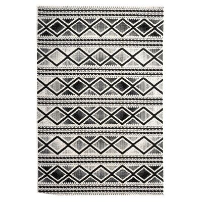Dywan Candida 120 x 160 cm romby biało czarne