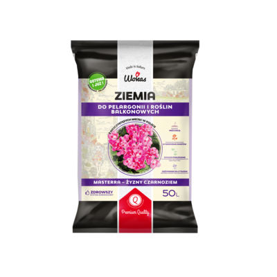Ziemia do pelargonii i kwiatów balkonowych 50 l