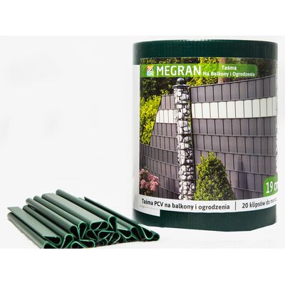 Taśma elastyczna ogrodzeniowa 19 x 3500 cm zielona + 20 klipsów