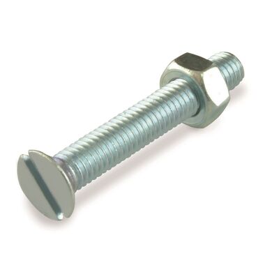 Śruba maszynowa M4 x 30 mm, łeb płaski ocynk