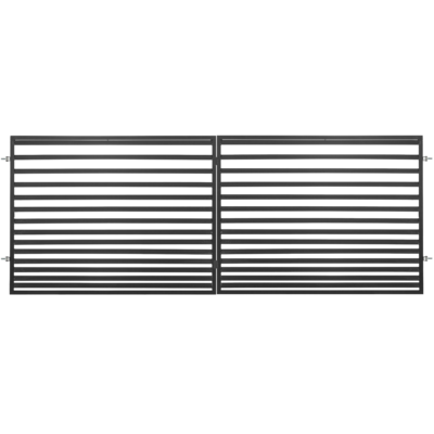 Brama dwuskrzydłowa Daniel ocynk czarny struktura 400 x 150 cm Polbram