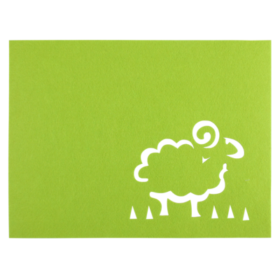 Podkładka filcowa OWCA 40 x 30 cm zielona