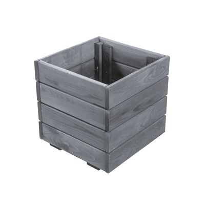 Kwietnik drewniany 40 x 39 x 40 cm szary
