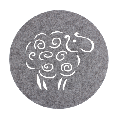 Podkładka filcowa BARANEK Ø30 cm szara