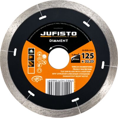 Tarcza diamentowa pełna 125 x 1,4 x 22,23 mm Jufisto