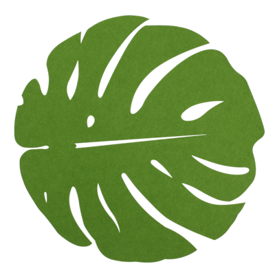 Podkładka filcowa LISTEK 38 x 38 cm zielona