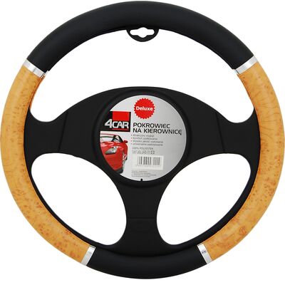 Pokrowiec kierownicy DeLuxe drewno