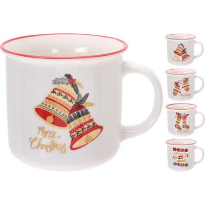 Kubek świąteczny porcelanowy 380 ml mix