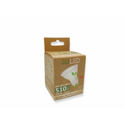 Żarówka 3D LED GU10 6 W barwa neutralna