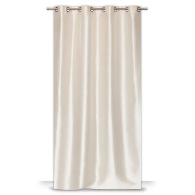 Zasłona na przelotkach 140 x 240 cm jednokolorowa kremowa