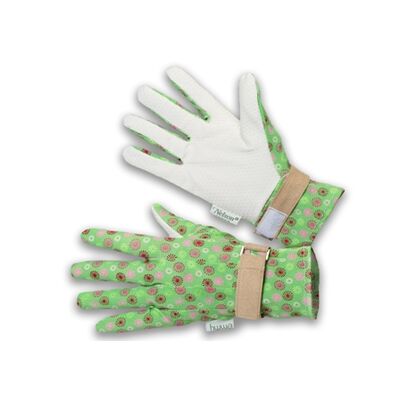 Rękawice ogrodowe Majbacka zielone we wzorki rozmiar 8