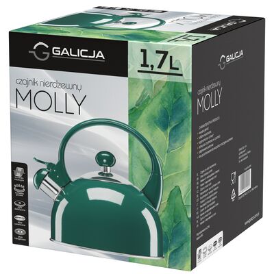 Czajnik nierdzewny MOLLY 1,7 l zielony