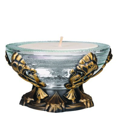 Znicz szklany otwarty 1000 g złoty