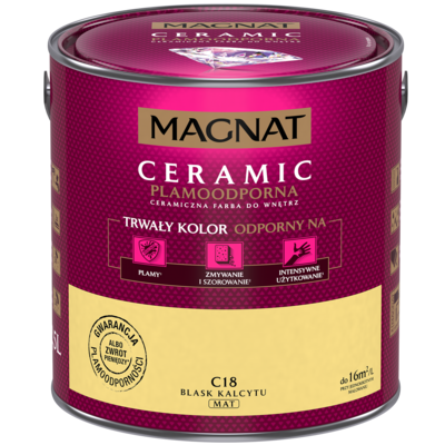 Farba ceramiczna MAGNAT Ceramic blask kalcytu C18 2,5 l