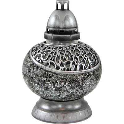 Znicz Witraż Mini Waza srebrno-czarny Ilumini