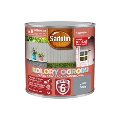Farba dekoracyjno-ochronna Kolory Ogrodu Jasny Szary 0,25 l Sadolin