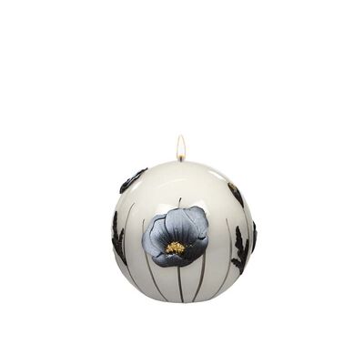 Świeca kula K-4 Maki 10 cm lakier grafitowa