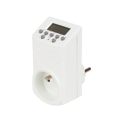 Programator czasowy cyfrowy tygodniowy biały Duwi