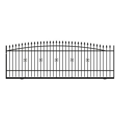 Brama przesuwna Damian RAL9005 400 x 130 - 150 cm bez przeciwwagi prawa