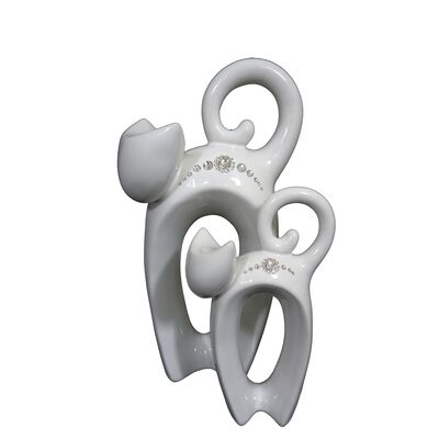 Figurka szkliwiona kot Lena Swarovski 21 cm Souvenire