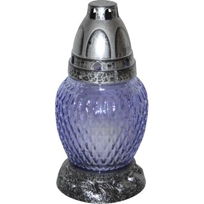 Znicz szklany ryflowany mix kolorów 17 cm ADMIT