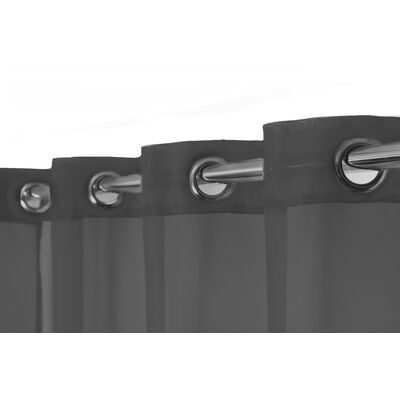 Firana Livia 140 x 260 cm 8 kółek czarna