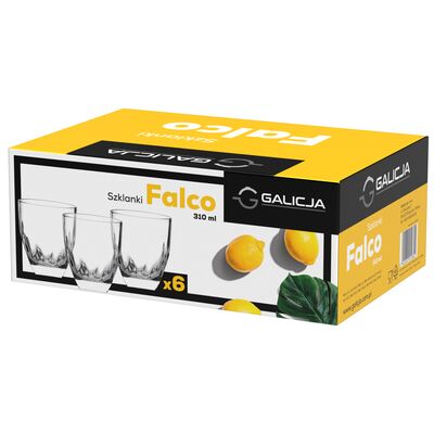 Komplet szklanek niskich FALCO 310 ml 6 sztuk