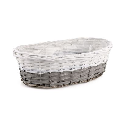 Koszyk na kwiaty / balkonówka owalny 43 x 26 x 14 cm