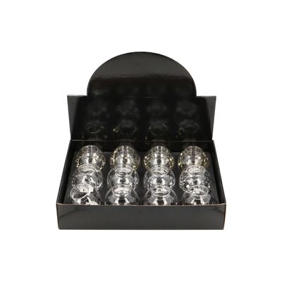 Świecznik szklany 8 cm transparentny