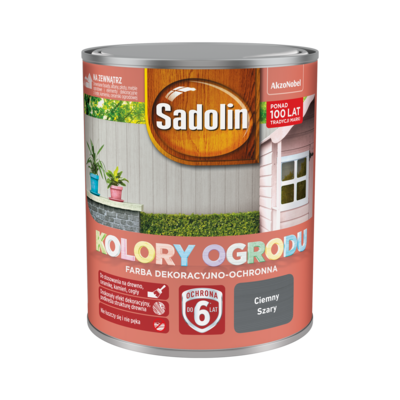 Farba SD KOLORY OGRODU Ciemny Szary 0,7 l
