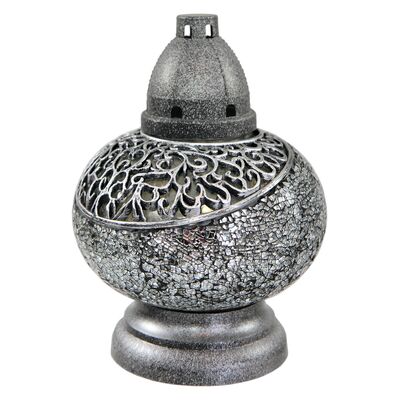 Znicz witraż Mini Waza SZKM7 29 cm srebrny Ilumini