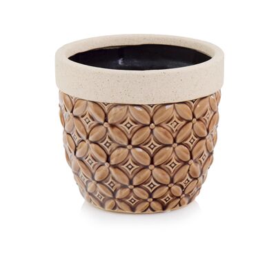 Osłonka ceramiczna brązowa 15 cm