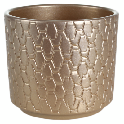 Osłonka ceramiczna Cylinder 14 cm perłowe złoto Cermax