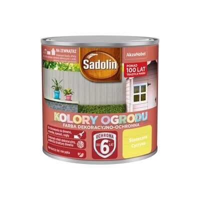 Farba dekoracyjno-ochronna Kolory Ogrodu Słoneczna Cytryna 0,25 l Sadolin