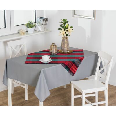 Obrus TARTAN 85 x 85 cm zielony-czerwony