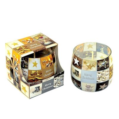 Świeca zapachowa w szkle Merry Christmas czekolada