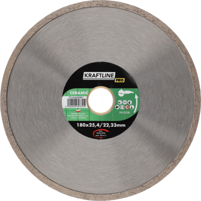 Tarcza diamentowa do cięcia na mokro pełna 180 x 25.4/22,23 mm KRAFTLINE PRO