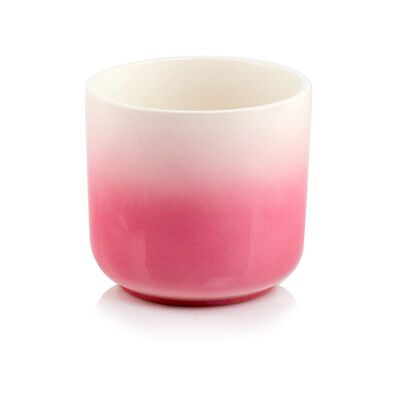 Osłonka CYLINDER 14 cm ombre jasny różowy