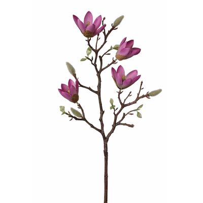 Sztuczny kwiat magnolia fiolet 59 cm fioletowa
