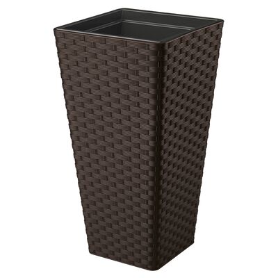 Donica RATTANA SLIM kwadrat 40 ciemny brąz