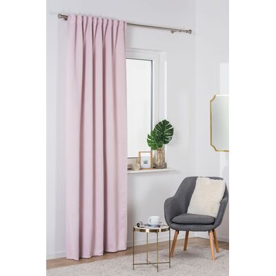 Zasłona z taśmą tunel ECLIPSE 140 x 260 cm różowa