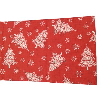Bieżnik świąteczny czerwony choinki 33 x 180 cm