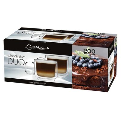 Szklanka z uchem duo 200 ml 2 sztuki