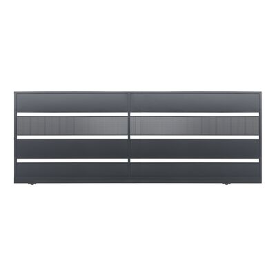 Brama przesuwna Olaf ocynk RAL7016 struktura 400 x 158 cm bez przeciwwagi lewa