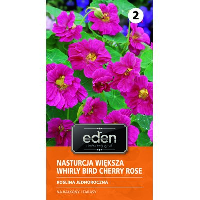 Nasturcja większa Whirly Bird Cherry Rose 3 g Eden