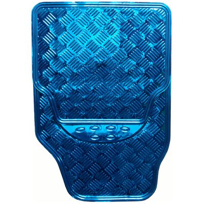 Dywaniki alu niebieskie (przód + tył) 4CAR