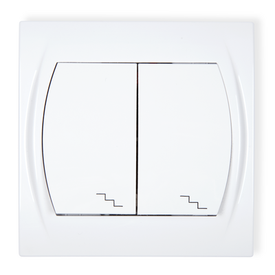 Łącznik schodowy podwójny Logo biały